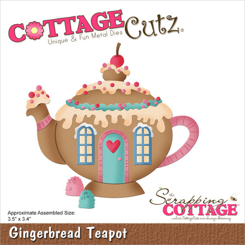 CottageCutz Dies-Gingerbread Teapot 3.5"X3.4" CC904 - 819038029194