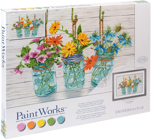 Paint Works Paint By Number Kit 20"X14"-Flowering Jars 91805 - 088677918057