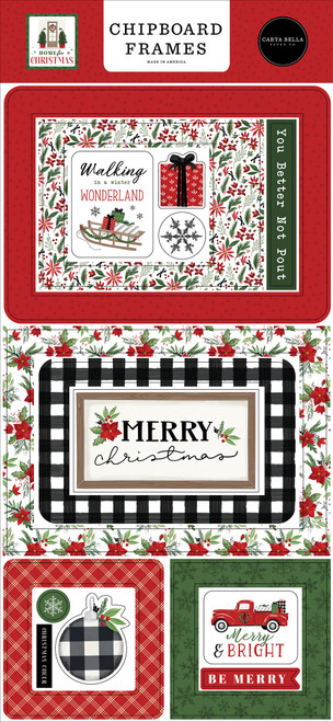 Home For Christmas Chipboard 6"X13"-Frames FC139065 - 793888020702