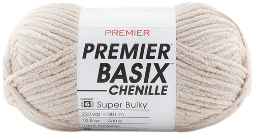 3 Pack Premier Yarns Basix Chenille Yarn-Mushroom 2055-03 - 840166810866