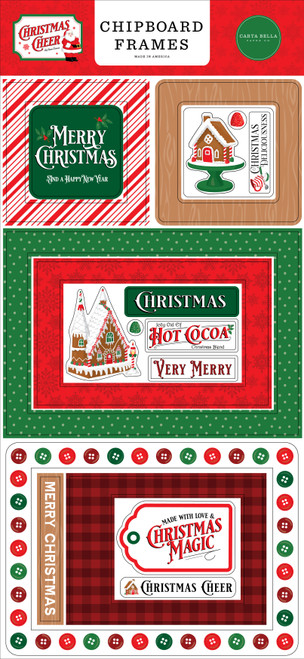 Christmas Cheer Chipboard 6"X13"-Frames HR141065 - 793888024700