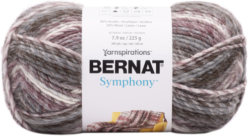 2 Pack Bernat Symphony Yarn-Pebbles 166121-21001 - 057355472679