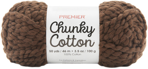 3 Pack - Premier Chunky Cotton Yarn-Chocolate - 2057-06 - 840166812891