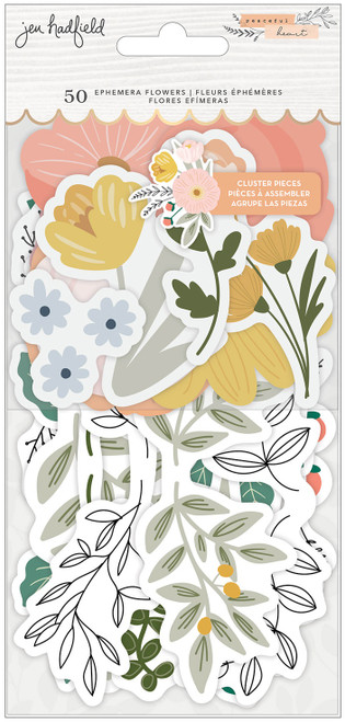 Jen Hadfield Peaceful Heart Ephemera Cardstock Die-Cuts-Floral JH003660 - 718813907965