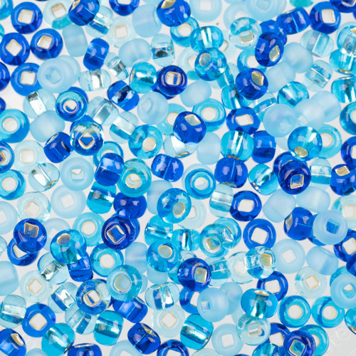 3 Pack - John Bead Czech Seed Beads 24g-6/0 Aqua Mix - 63210001-0084