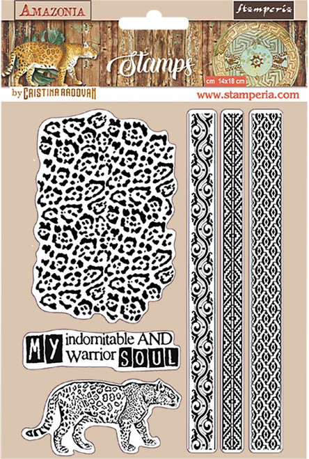 Stamperia Cling Rubber Stamp 5.5"X7"-Tribals, Amazonia - WTKCC191 - 59931100130205993110013020