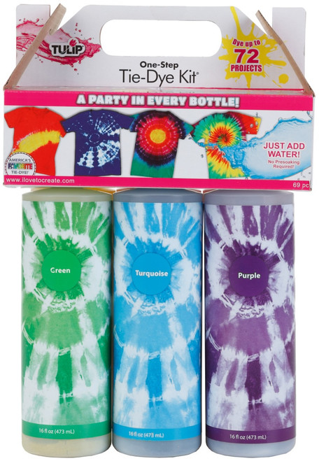 Tulip One-Step Tie-Dye Block Party Kit 16oz 6/Pkg-Rainbow - 34726 - 017754347268
