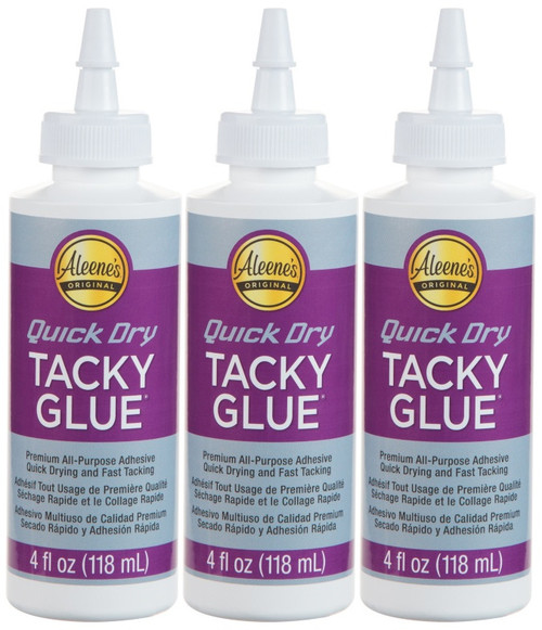 Aleene's Quick Dry Tacky Glue 3/Pkg-4oz 40642 - 017754406422