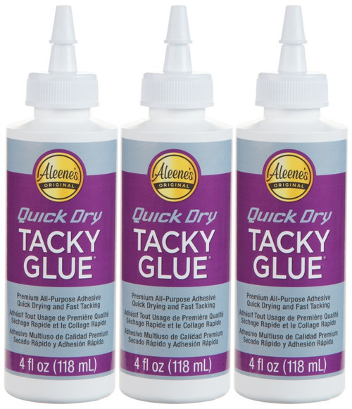 Aleene's Quick Dry Tacky Glue 3/Pkg-4oz - 40642 - 017754406422