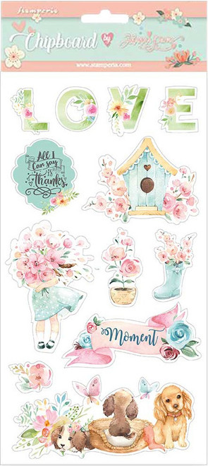 Stamperia Adhesive Chipboard 6"X12"-Circle Of Love - DFLCB19 - 59931100126105993110012610 Stamperia Adhesive Chipboard 6"X12"-Circle Of Love - DFLCB19 - 59931100126105993110012610
