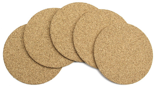 3 Pack - Hygloss Cork Coasters 6/Pkg-4" Round - H39406 3 Pack - Hygloss Cork Coasters 6/Pkg-4" Round - H39406