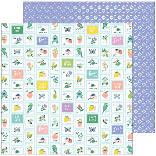 25 Pack Happy Blooms Double-Sided Cardstock 12"X12"-Garden PFHAP12-5921 - 736952870827
