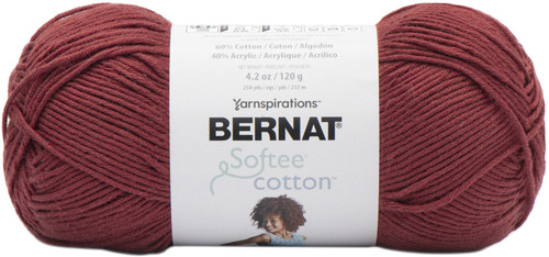 3 Pack - Bernat Softee Cotton Yarn-Warm Red - 161269-69007 - 057355481084