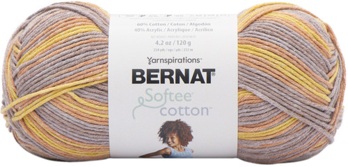3 Pack - Bernat Softee Cotton Yarn-Golden Haze - 161269-69024 - 057355481572