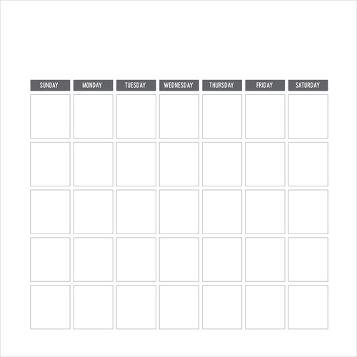 25 Pack PhotoPlay Blank Calendar Sheets 12"X12"PPP3123 - 709388331231