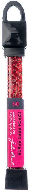 3 Pack - John Bead Czech Seed Beads 24g-6/0 Ruby S/L - 63210001-0069 - 623840844308 3 Pack - John Bead Czech Seed Beads 24g-6/0 Ruby S/L - 63210001-0069 - 623840844308