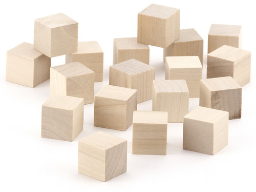 3 Pack - Hygloss Wood Blocks 18/Pkg-0.75" - H8541 - 081187085417
