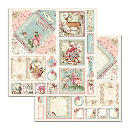 Stamperia Double-Sided Paper Pad 6"X6" 10/Pkg-Pink Christmas, 10 Designs/1 Each SBBXS07