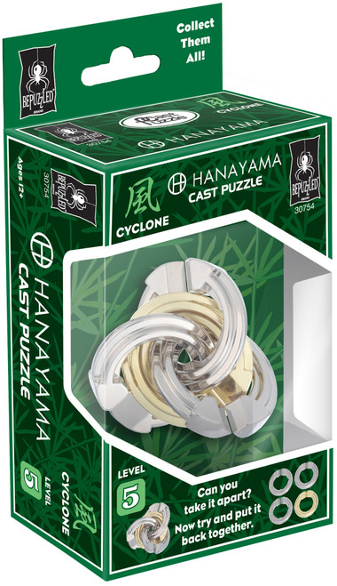 BePuzzled Hanayama Cast Puzzle-Cyclone Level 5 HANAYAMA-30754 - 023332307548