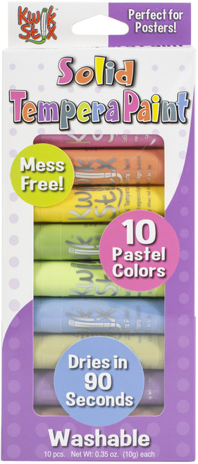 Kwik Stix Solid Tempera Paint Sticks 10/Pkg-Pastel - TPG680 - 634901006801