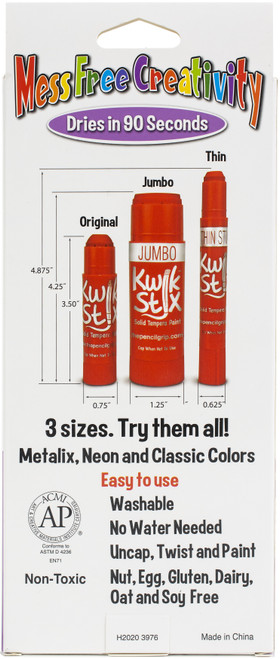 Kwik Stix Solid Tempera Paint Sticks 10/Pkg-Pastel - TPG680