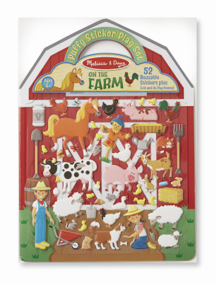 3 Pack - Melissa & Doug Puffy Sticker Play Set-On The Farm 52 Stickers - MD9408 - 000772094085