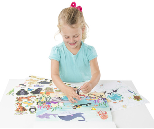 4 Pack - Melissa & Doug Reusable Sticker Pad-Habitats - MD4196