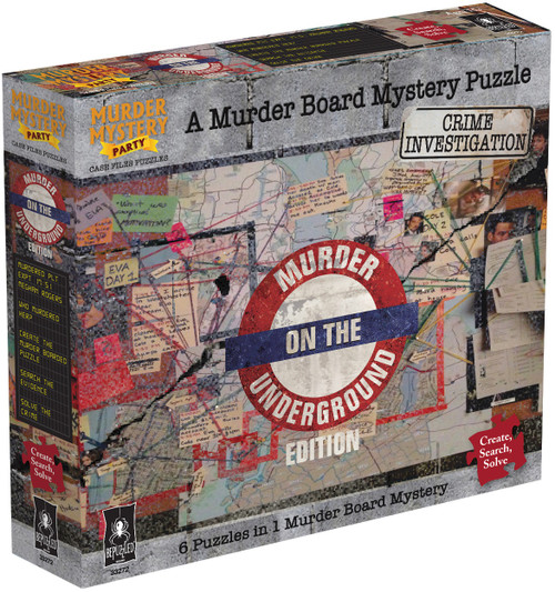 University Games Murder Mystery Jigsaw Puzzle Game-Death In The Underground 33272 - 023332332724