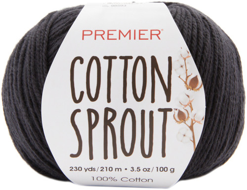 3 Pack - Premier Yarns Cotton Sprout Yarn-Black - 1149-32 - 847652096049 3 Pack - Premier Yarns Cotton Sprout Yarn-Black - 1149-32 - 847652096049