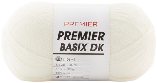 3 Pack Premier Yarns Basix DK Yarn-Cream 1142-2 - 847652093727