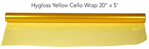 3 Pack Hygloss Cello-Wrap Roll 20"X5'-Yellow H7600-7608