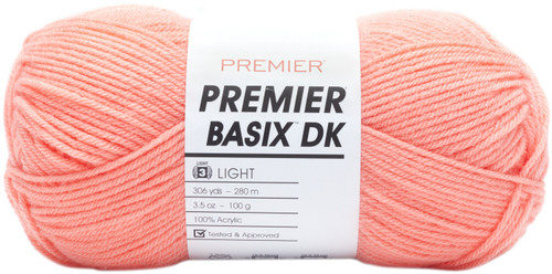 3 Pack Premier Yarns Basix DK Yarn-Coral 1142-8 - 847652093789