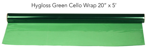 3 Pack Hygloss Cello-Wrap Roll 20"X5'-Green H7600-7603