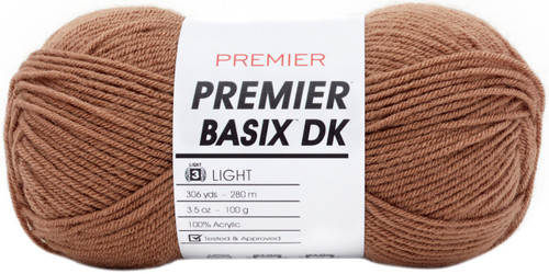 3 Pack Premier Yarns Basix DK Yarn-Brown Black 1142-48 - 847652094182