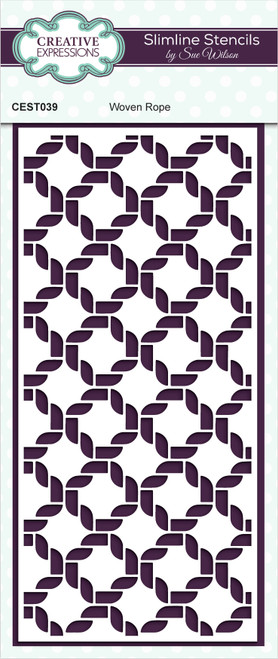 Creative Expressions Slimline Stencil By Sue Wilson-Woven Rope CEST039 - 50553059618105055305961810