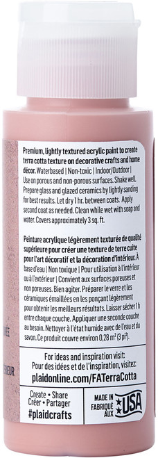 3 Pack - FolkArt Terra Cotta Acrylic Paint 2oz-Earthy Rose - FTC-7016 3 Pack - FolkArt Terra Cotta Acrylic Paint 2oz-Earthy Rose - FTC-7016