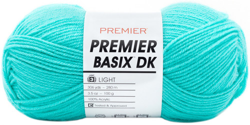 3 Pack Premier Yarns Basix DK Yarn-Turquoise 1142-35 - 847652094052