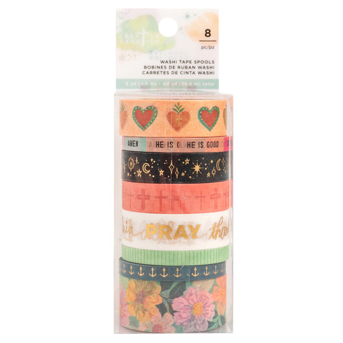 Creative Devotion Draw Near Washi Tape 8/Pkg-W/Matte Gold Foil Accents 34007160 - 718813438155