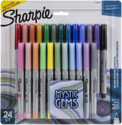 Sharpie Mystic Gems Ultra-Fine Point Permenent Marker 24/Pkg-2136772 - 071641189591