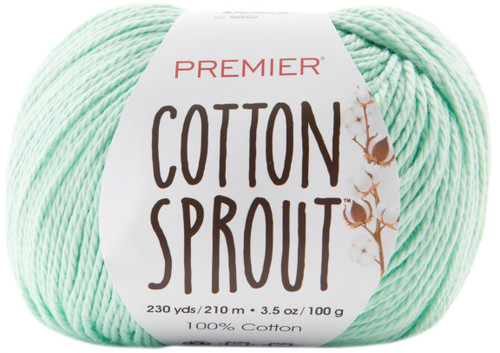 3 Pack - Premier Yarns Cotton Sprout DK Yarn-Mint - 1149-13 - 847652095851