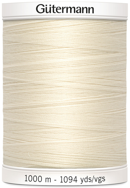 5 Pack - Gutermann Sew-All Thread 1,094yd-Eggshell - 1000P-22 - 077780009455