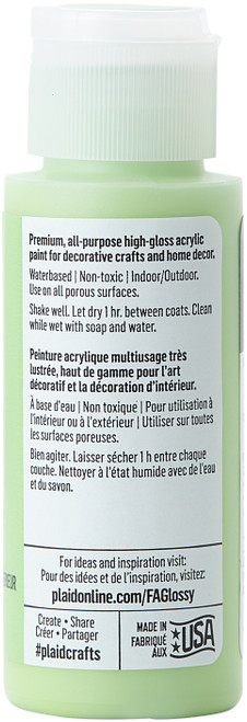 6 Pack - FolkArt Glossy Paint 2oz-Lime Zest - 11-11822