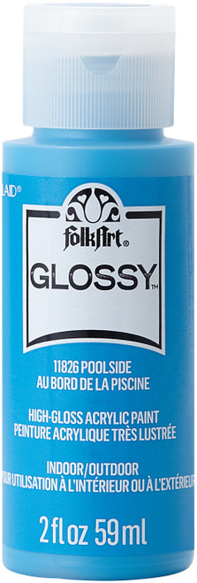 6 Pack - FolkArt Glossy Paint 2oz-Poolside - 11-11826 - 028995118265
