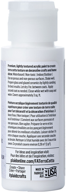 3 Pack - FolkArt Terra Cotta Acrylic Paint 2oz-Snowbank - FTC-7011