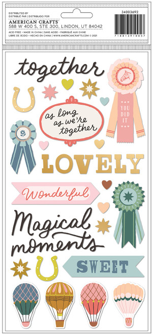 Maggie Holmes Market Square Thickers Stickers 78/Pkg-Together Phrase/Puffy MH003692