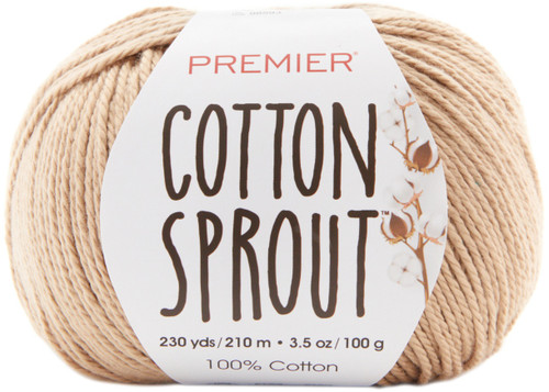 3 Pack - Premier Yarns Cotton Sprout Yarn-Beige - 1149-27 - 847652095998 3 Pack - Premier Yarns Cotton Sprout Yarn-Beige - 1149-27 - 847652095998