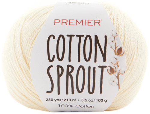 3 Pack - Premier Yarns Cotton Sprout Yarn-Cream - 1149-26 - 847652095981 3 Pack - Premier Yarns Cotton Sprout Yarn-Cream - 1149-26 - 847652095981