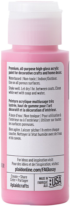 6 Pack - FolkArt Glossy Paint 2oz-Pink Punch - 11-11816 6 Pack - FolkArt Glossy Paint 2oz-Pink Punch - 11-11816