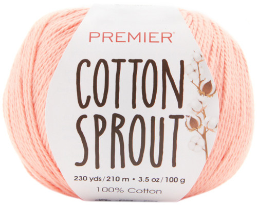 3 Pack Premier Yarns Cotton Sprout Yarn-Peach 1149-7 - 847652095790