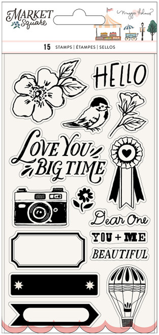 Maggie Holmes Market Square Acrylic Stamps 15/Pkg- - MH003698 - 718813910118